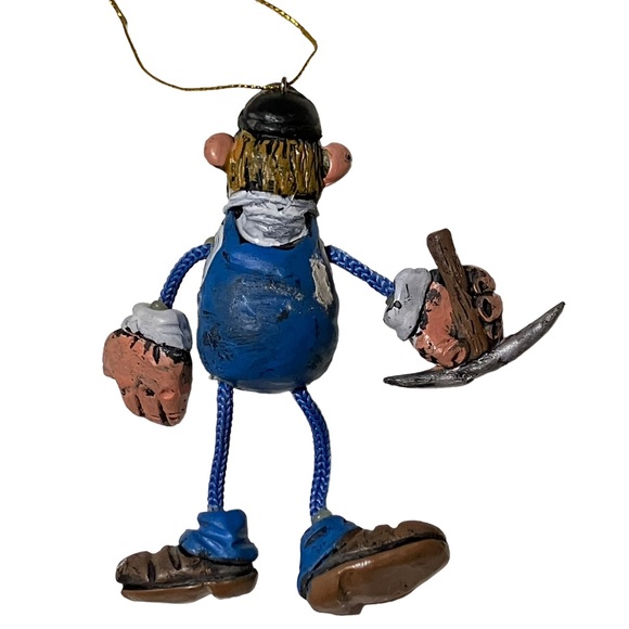West Virginia Coal Miner String Arms Legs Christmas Ornament - Picture 3 of 5